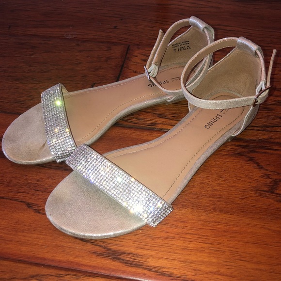 Silver Rhinestoned Flats - Picture 2 of 4